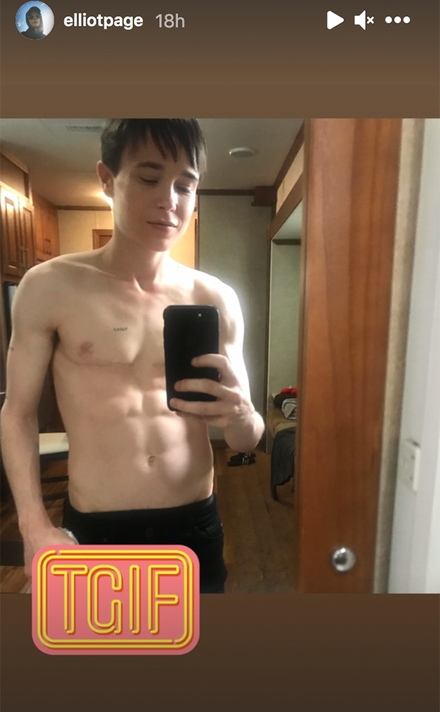 Elliot Page’s Shirtless Selfies Are More Than Just Thirst Traps them.